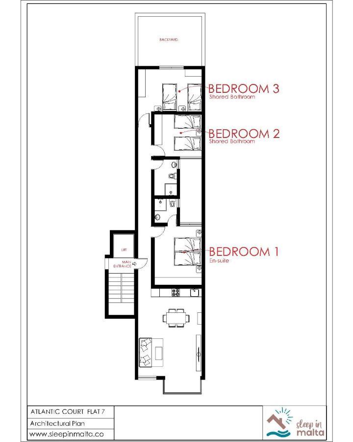 F7 Room 1, Private Double Room With Private Bathroom In Shared Flat มซิดา ภายนอก รูปภาพ